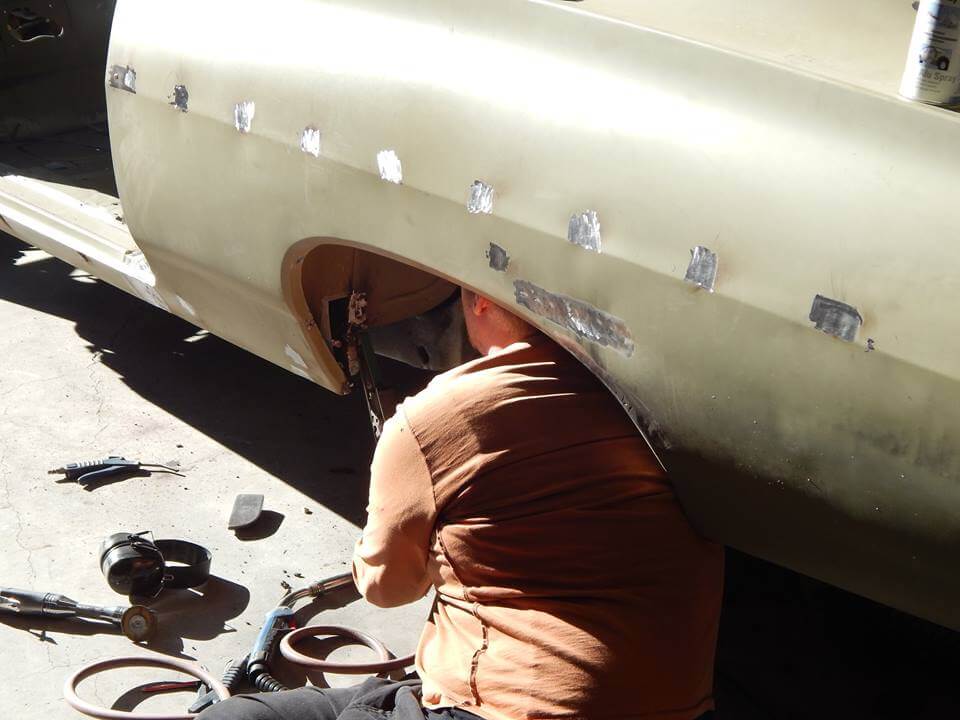 Vehicle welding by Marlborough Classic and Custom Restorations.